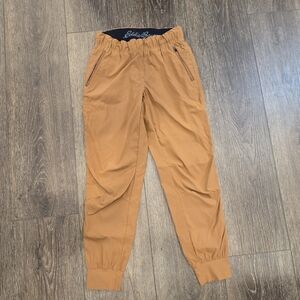 Eddie Bauer Elastic Waist Tan Jogger Hiking Pants
